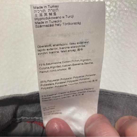 BETTY BARCLAY SZ 12 For Elements Grey Blinged Pockets Jeans Style Pants Trousers - Picture 6 of 9